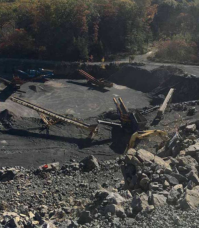 Aggregate production quarry in New York